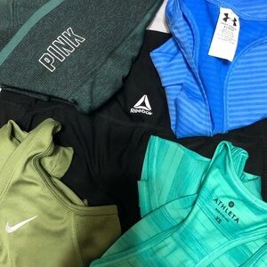 5pc Athletic Workout Bundle Leggings Tank Tops Reebok Nike Athleta Under Armour